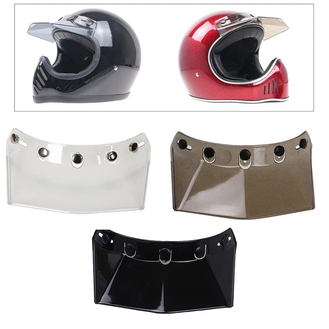 Shield Motorcycle Helmet Accessories 5-Snap Visor Open Face Motorcycle Helmet