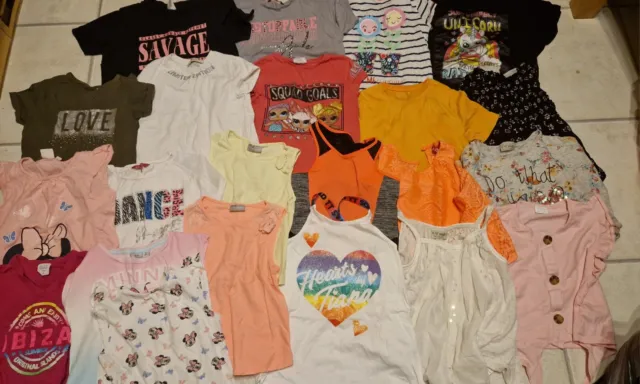 Girls  Age 7-8 Years Bundle Joblot Tshirts Tops Clothes