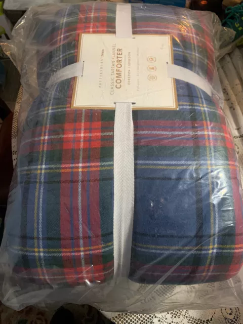 Pottery Barn Teen Classic Tarten Flannel Bed Comforter - Full /Queen - NWT