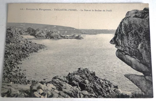 22 cpsm TREGASTEL-PRIMEL  La baie et le Rocher du Profil  environs de PLOUGASNOU