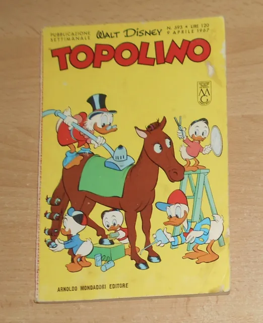 Ed.mondadori  Serie  Topolino   N° 593  1967   Originale  !!!!!
