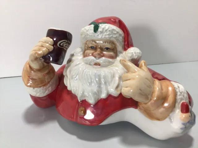COCA COLA Santa Cookie Jar LID ONLY Gift for Thirst Christmas Coke Replacement