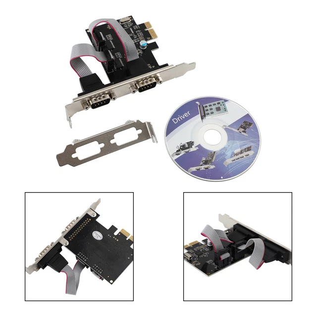 PCIE To RS232 Dual Serial WCH382 Chip PCI-Express Extender Board Adapter Card AU