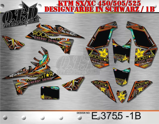 Motostyle-Mx Dekor Kit Für Atv Ktm 450 505 525 Sx Xc Graphic Kit E3755 B