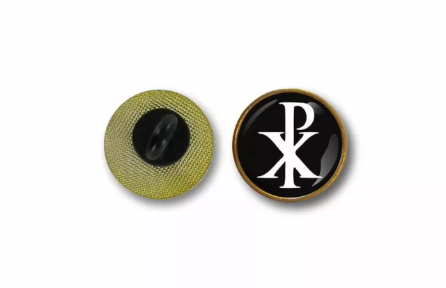 pin button pins anstecker Anstecknade christusmonogram  chi rho