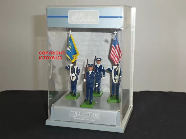 Britains United States Of America Us Airforce Colour Party Metal Toy Soldier Set
