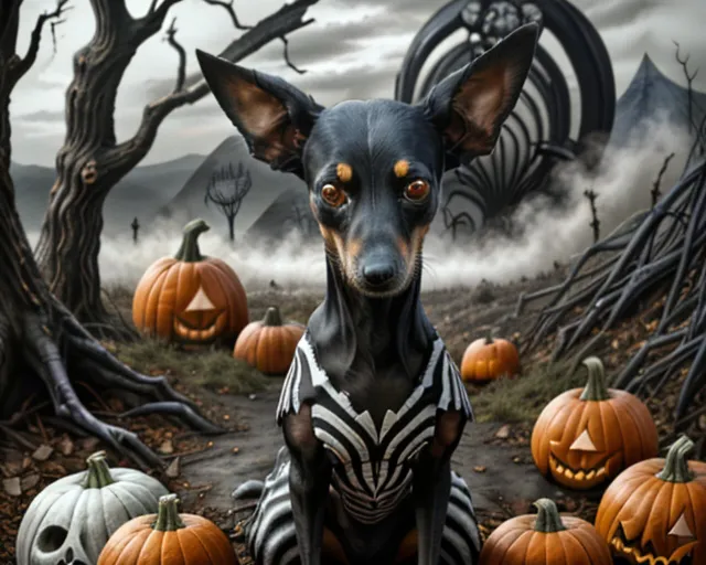 Retrato personalizado mascota customizado -perro-gato-cobaya Estilo Halloween