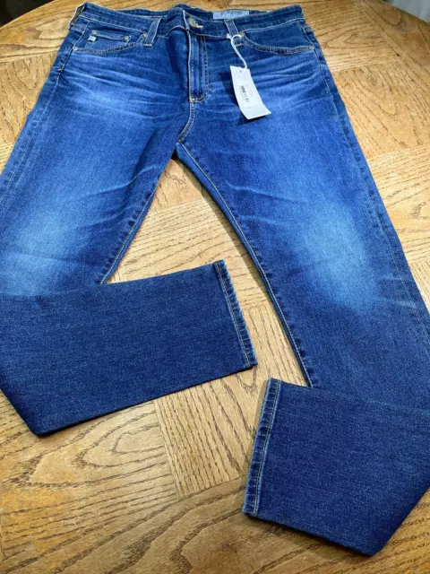 $225 Adriano Goldschmied Women's Blue Farrah Skinny Ankle High-Rise Jeans SZ 31R