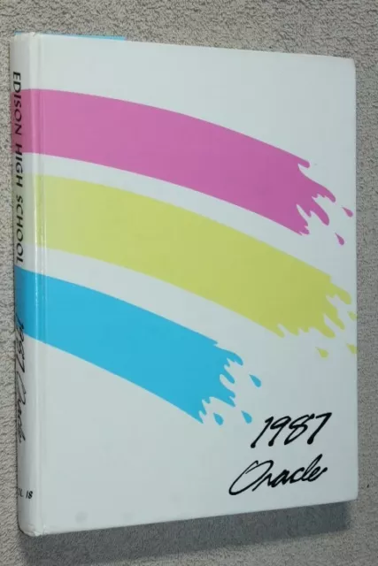 1987 EDISON HIGH School Yearbook Annual Huntington Beach California CA ...