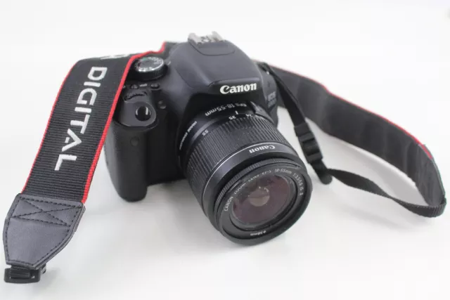Canon EOS 600D DSLR Digital Camera Working w/ Canon EF-S 18-55mm & Case