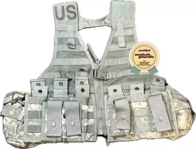 MOLLE II US Army Tactical Vest/Chest Rig! QRF Vest w/ 7 Pouches! ACU