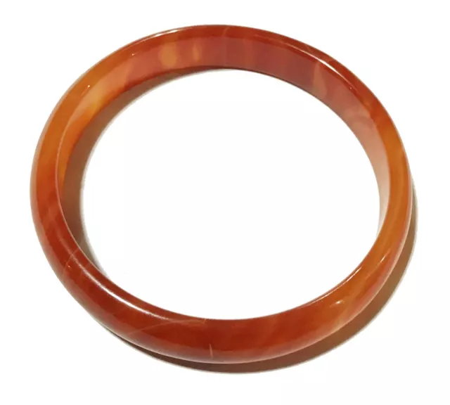 RED NATURAL JADE BANGLE BRACELET 62mm Diameter small SIZE GIFT Box Amber AGATE