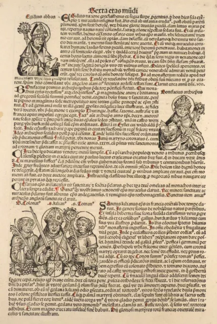 Schedel Nuremberg Blatt 156 Chronicles1493 Egidius Bonifacius Linea Imperatorum