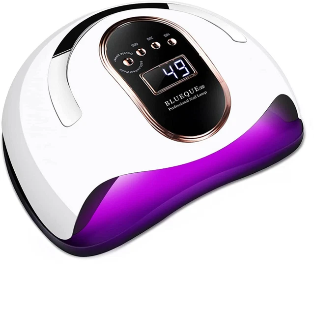 Lampada Gel Uv Led Per Unghie Display Lcd Timer Base Removibile Nail Art  168W