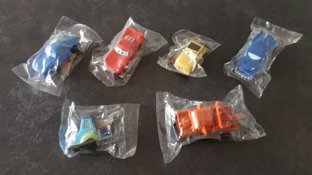 disney cars voitures collection film pixar flash mcqueen -lot complet 6 voitures