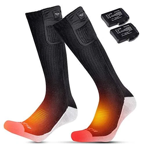Battery Heated Socks - Rechargeable Warm Winter Socks for Men Women, Foot