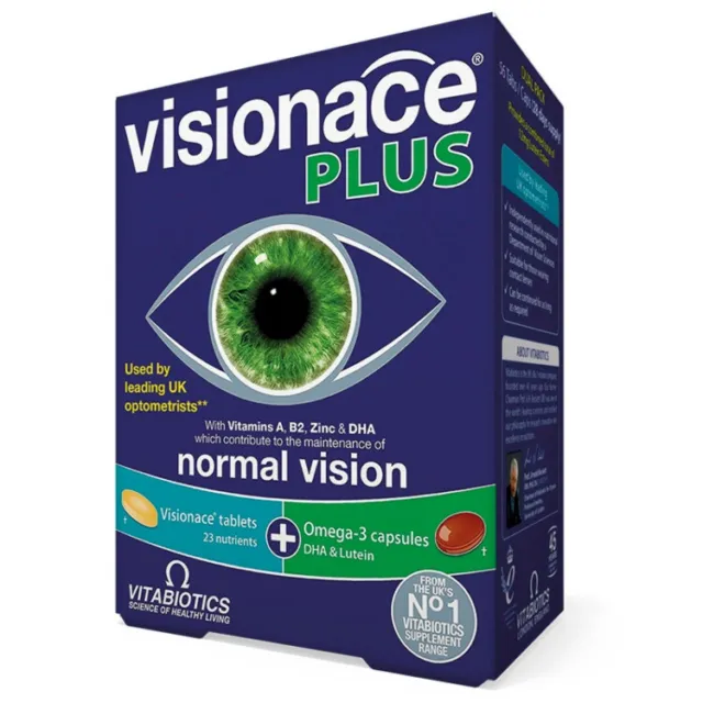 Visionace Plus, suplemento ocular para una mejor visión, 28 pestañas + 28 tapas