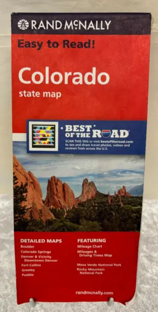 Rand McNally Easy To Read Colorado State Map 2010