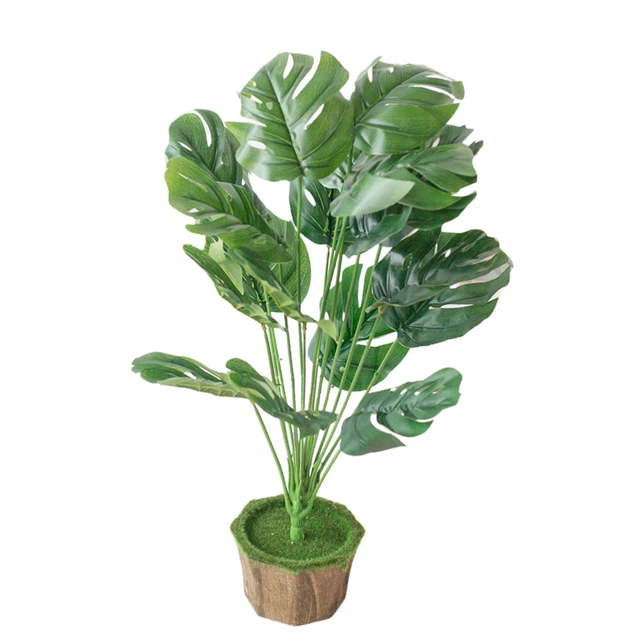 Plantas simuladas hojas de tortuga plantas artificiales en macetas verdes