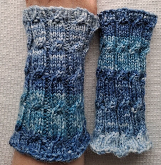 stulpen pulswärmer wolle 16 cm handgestrickt neu