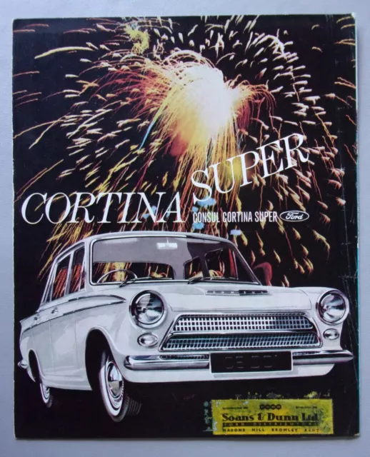 FORD CORTINA MK1 SUPER orig 1962 1963 UK Mkt Sales Brochure - Mark 1