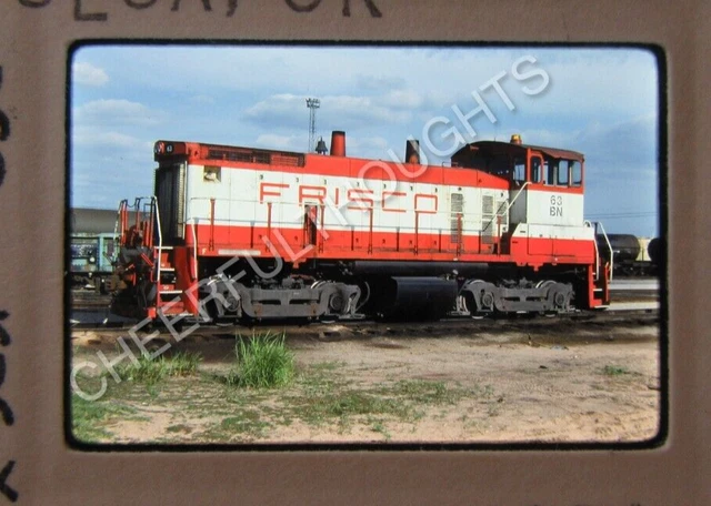 Original '81 Kodachrome Slide BN Burlington Northern 63 SW1500 Ex-SLSF    38T35