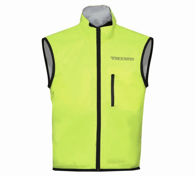 Gilet di avvertimento Modeka DOUBLE EYE gilet girevole moto per giorno e notte taglia L