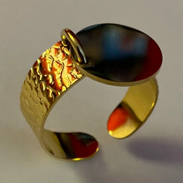 BAGUE POUR FEMME couleur Or en acier inoxydable Taille 60
