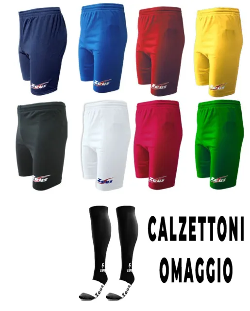 Zeus Cross Bermuda Scaldamuscoli Allenamento Calcio Calcetto Rugby Calza Energy