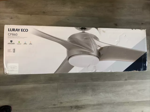 Luminance Kathy Ireland Home Sweep Eco 60" WiFi Smart Ceiling Fan, Brushed Steel