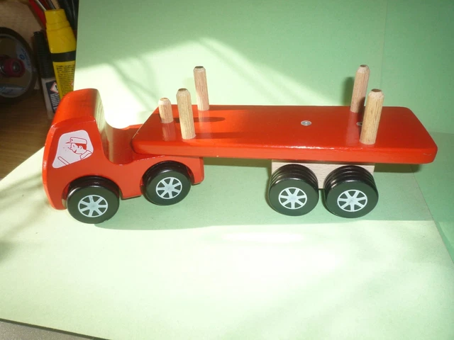 Camion en bois avec plots pour enfants - Il était deux fois