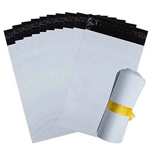 100 Enveloppes Plastique Blanches Opaques Pochettes d'Expéditions 20 x 30 cm ...