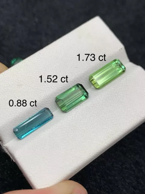 4.02 CT Carat Natural Tourmaline Faceted Cut Loose Gemstones Lot from AfRICA