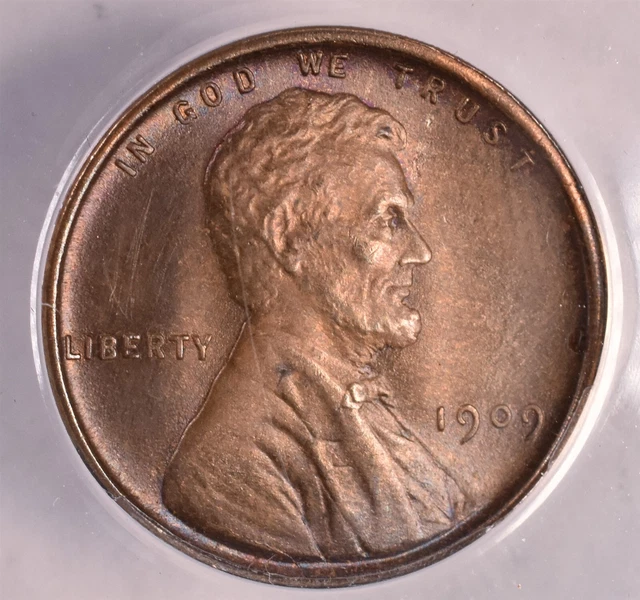 1909 VDB Lincoln Wheat Penny Cent - ANACS MS64 BRN - Starting At Greysheet Bid
