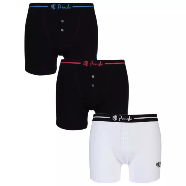 PRINGLE CLASSIC BOXERS Shorts Pack of 4 Cotton Mens Underwear Black White M  L XL £24.95 - PicClick UK