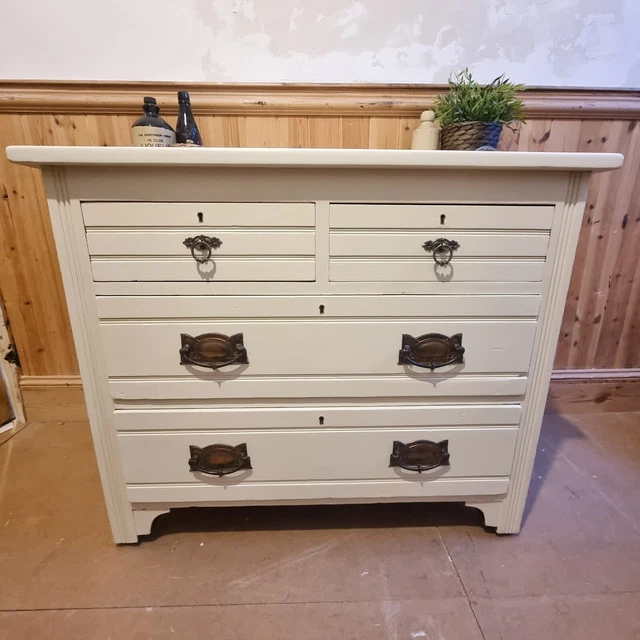 Cassettiera vintage/antica/riciclata/dipinta a mano/legno massello