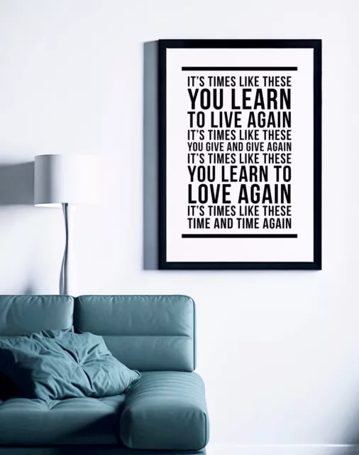 Foo Fighters MY HERO Song Lyrics Poster Print Wall Art