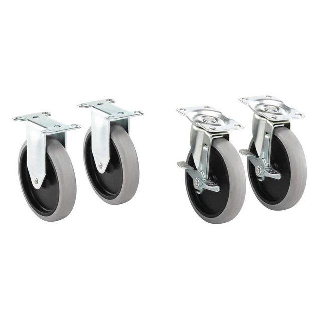 RUBBERMAID COMMERCIAL PRODUCTS 1997371 Caster Set,Rubber,500 lb. Load Cap.