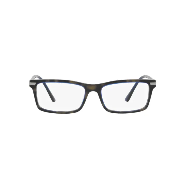 Prada PR 03YV ZXH1O1 Denim Tortoise Plastic Rectangular Eyeglasses 56mm