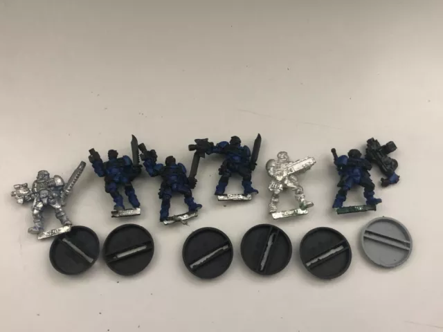 Warhammer 40K Classic Space Marine Scout Squad & Heavy Bolter painted metal OOP