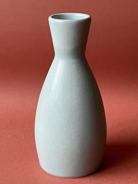 Chinese Ceramic Bud Vase Mottled Pale Grey Green 16cm