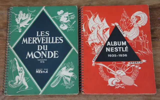 Album Nestle - Lot De 2 Albums - Merveilles Du Monde-Sports - 1933/35 - Tb Etat