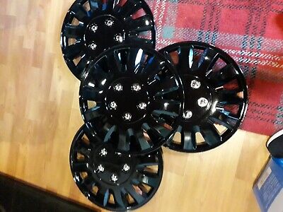 TopTech Motion Set of 5 16 Inch Wheel Trims Hub caps Gloss Black (yes five) New.