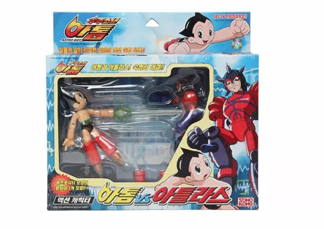 Takara Mighty ATOM ASTRO BOY vs ATLAS Real Action figures set Vintage Toy 2003