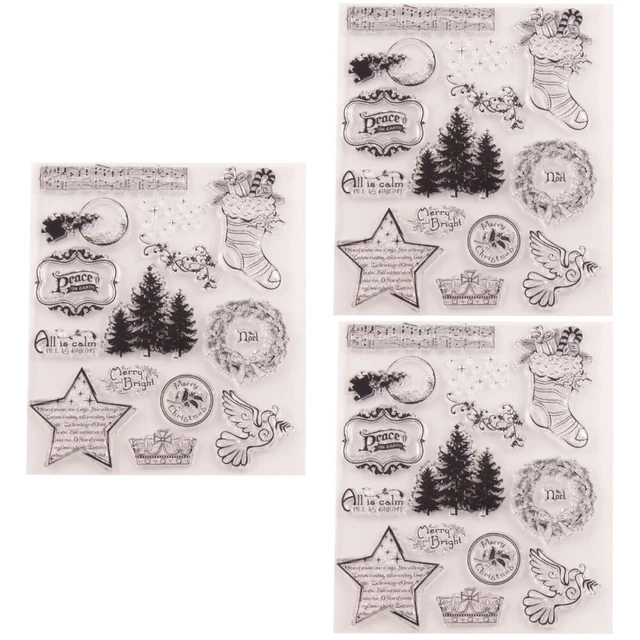 3 stücke klar stempel transparent dichtstempel für diy scrapbooking handwerk