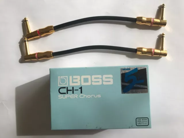 Boss CH-1 Super Chorus Guitar Effects Pedal, Bonus of two Hosa metal patch cable