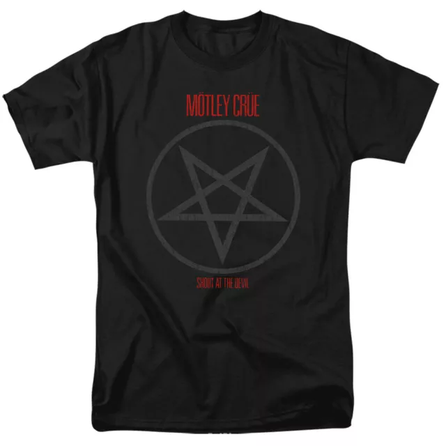 Motley Crue Shout At The Devil T Shirt Licensed Rock n Roll Nikki Sixx Black