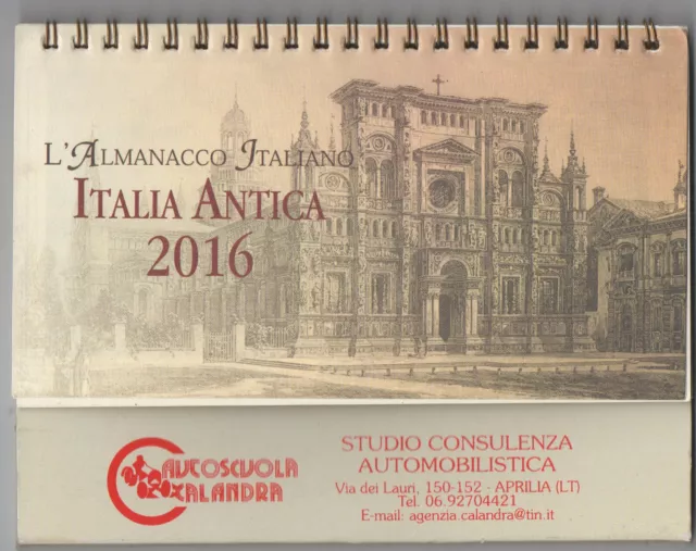 L'almanacco Italiano - Antica Italia -  Calendario Da Tavolo  2016