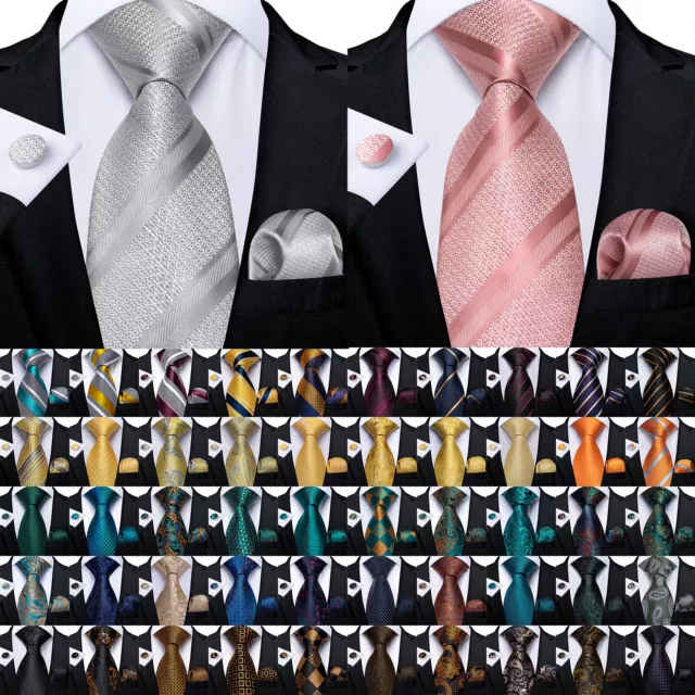 Mens Tie Paisley Solid Floral Striped Silk Classic 100 Colours Wedding Necktie