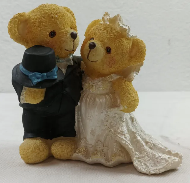 Figurines en résine - Couple Ourson - Mariage - aub